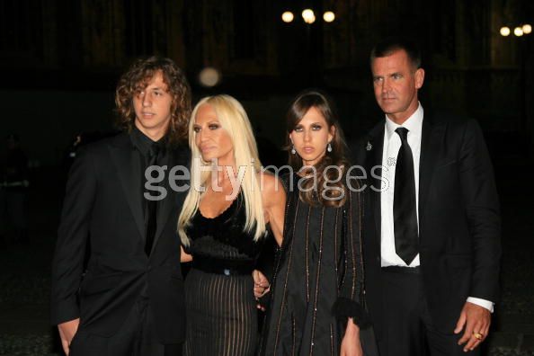 donatella versace daughter allegra. Donatella Versace poses with